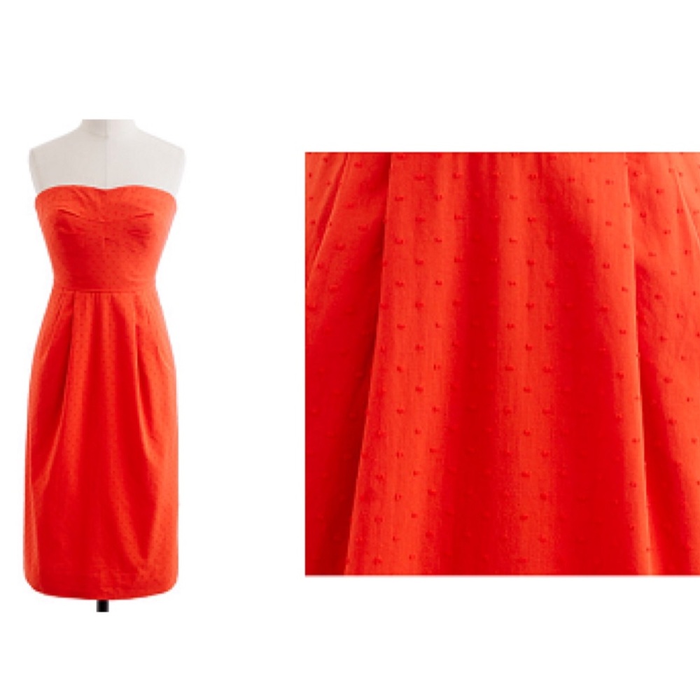J. Crew NWT Swiss Dot Strapless Dress - Picture 1 of 4